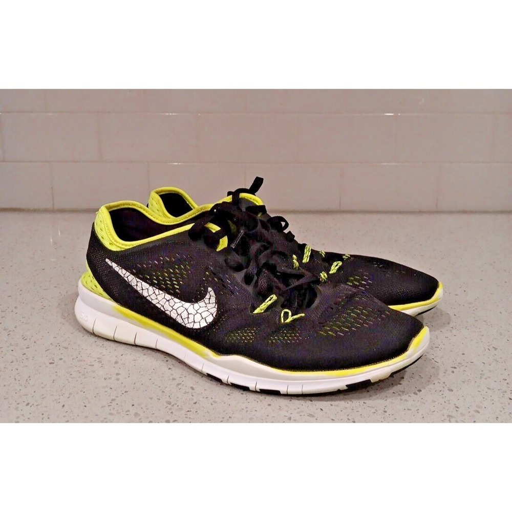 Nike Free TR Fit 5 Women's 9 Shoes Black Yellow Running Sneakers 718932-005